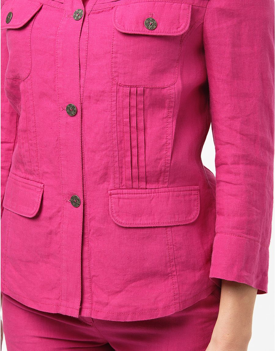 Veste 100% lin rose
