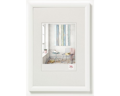 Fotolijst kunststof trendy stijl wit 40x60 cm