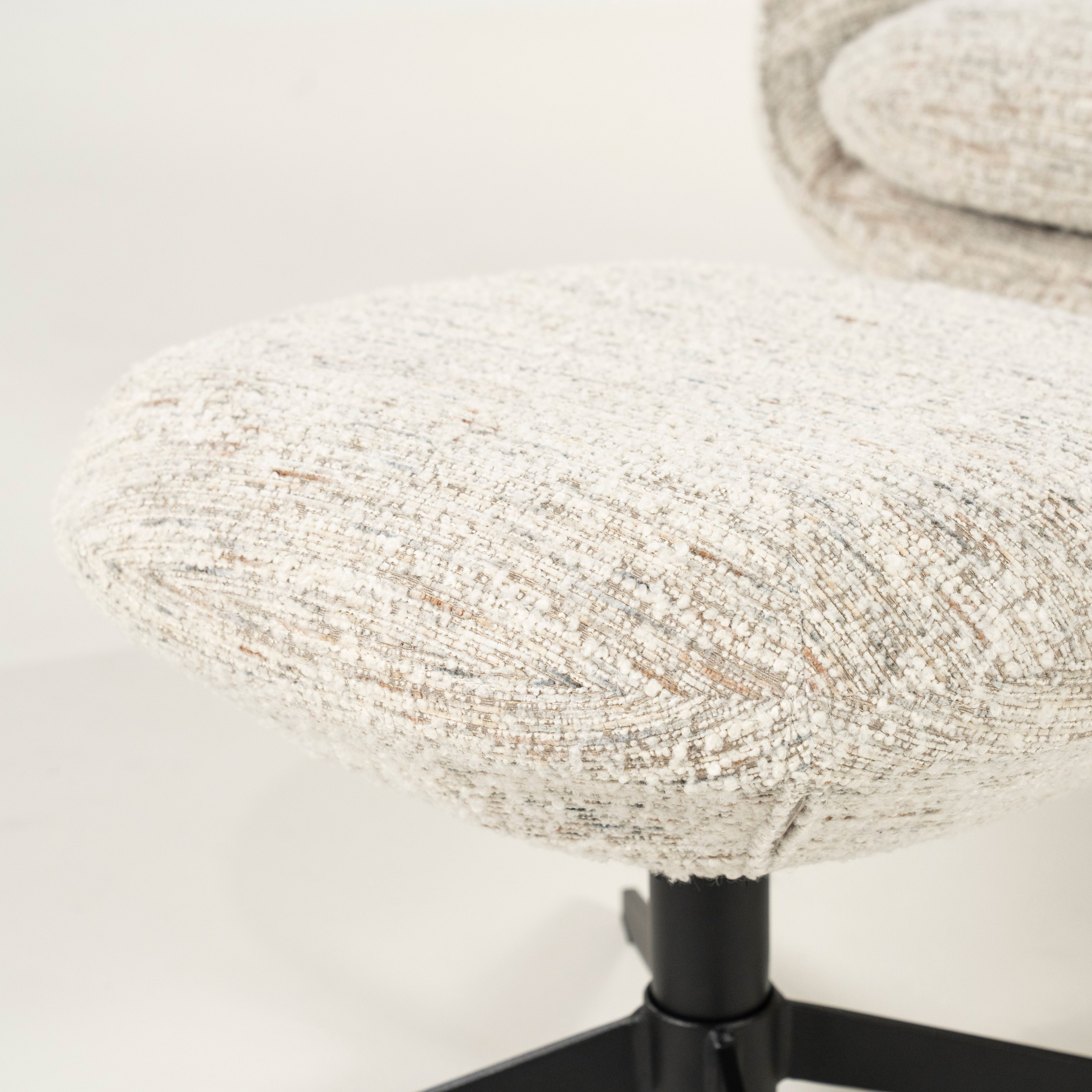 Fauteuil met hocker Beige 96452 Zora B76 x D87 x H86.2 cm