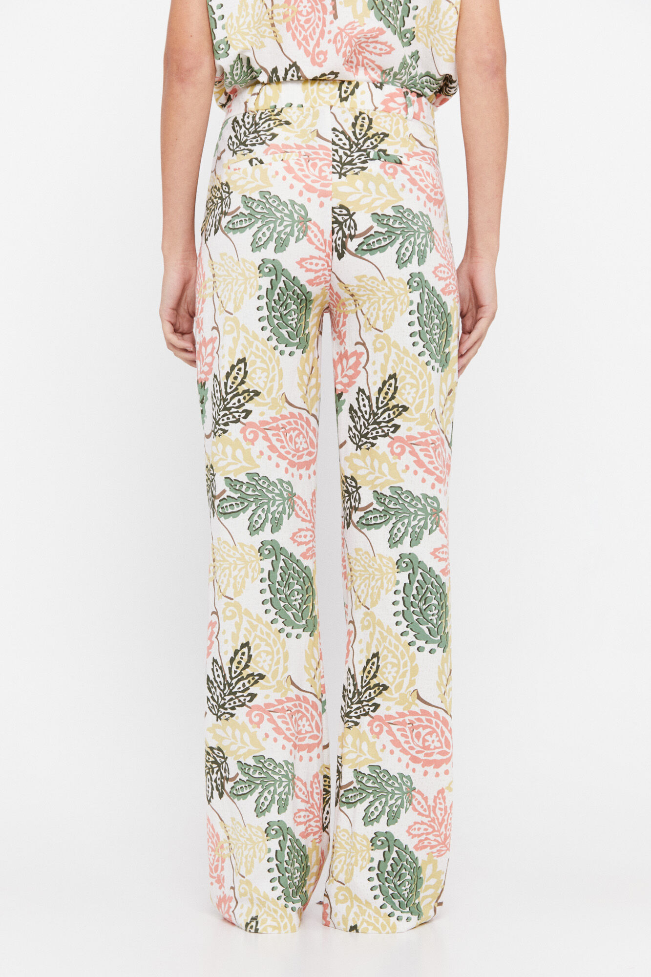 Calça de tecido superconfortável - Estampa branca