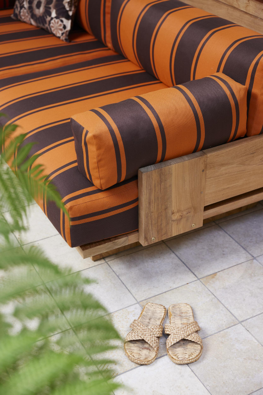 HKliving Outdoor Teak loungebank natural