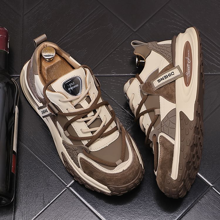 Mr Ozera - Tweekleurige platform sneakers