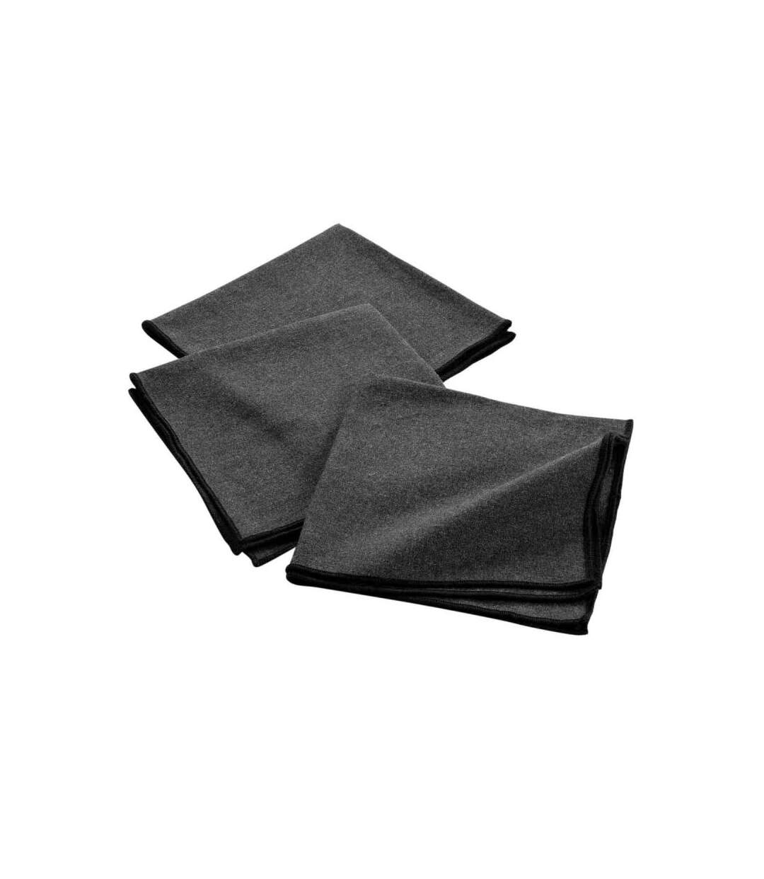 Lot de 3 Serviettes de Table Mistraline 40x40cm Anthracite
