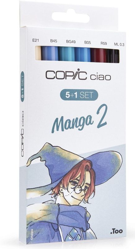 COPIC Marker Cia - 5+1 Set ´Manga 2´ - Stiften Set 6 Stuks - Professionele Markers Op Alcoholbasis