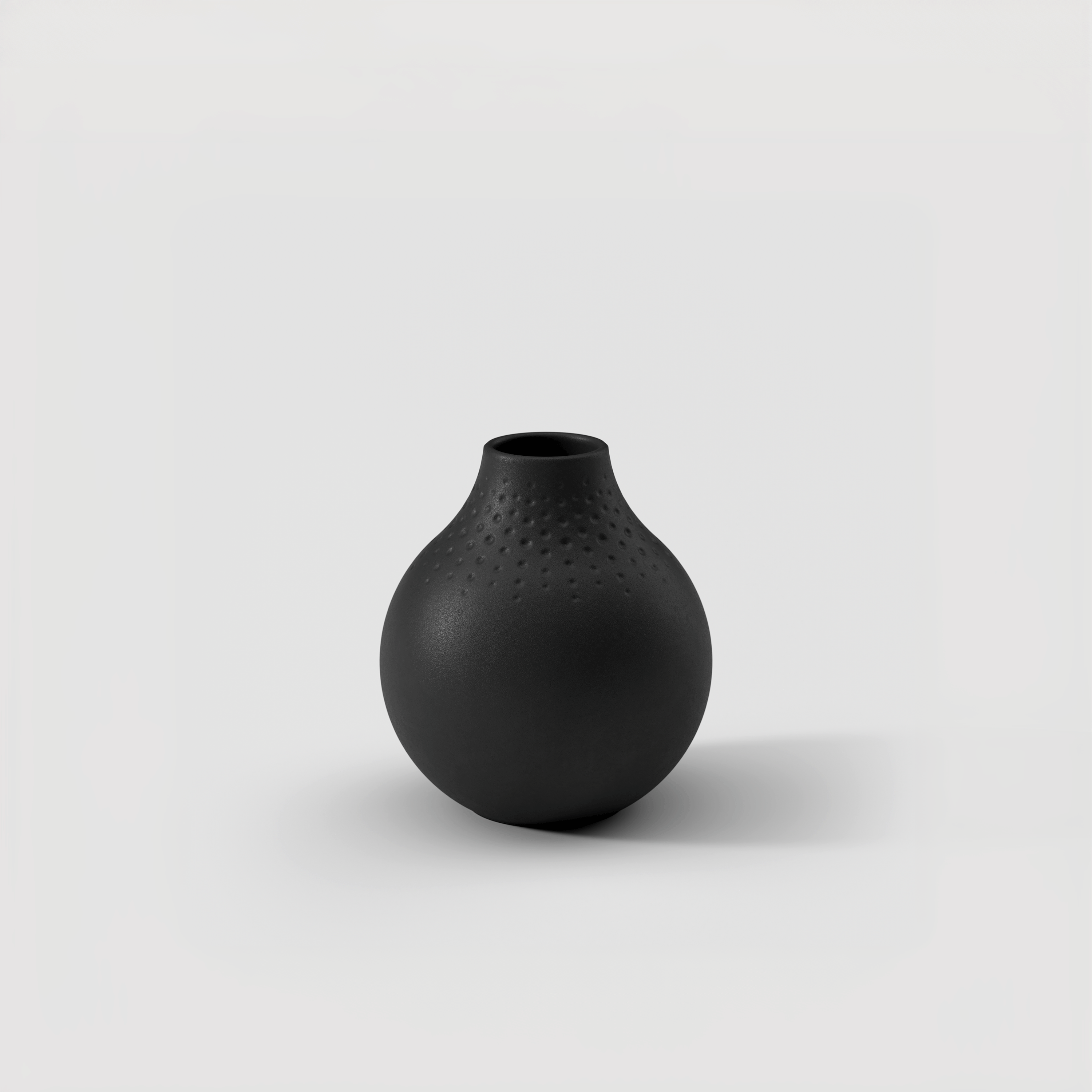 Manufacture Vase Black, 4.4'' x 4.9'', Premium Porcelain