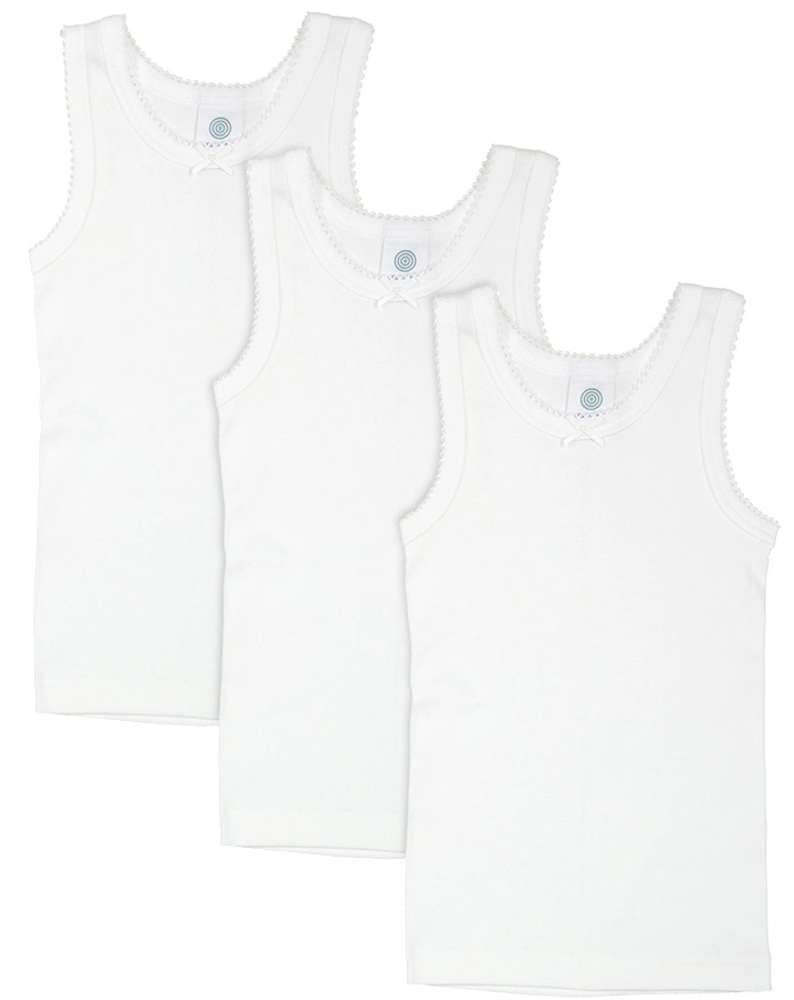 Unterhemd BASIC GIRL 3er-Pack in weiß
