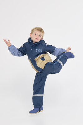 Nordbjørn Bergen Fôret Regnsett, Insignia Blue/White Pepper