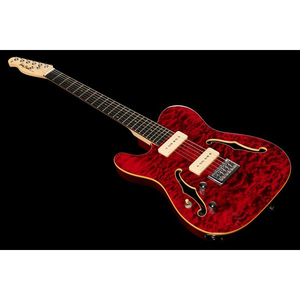 Harley Benton TE-90QM LH Trans Red Bundle