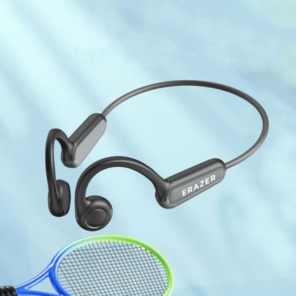 Erazer (by Lenovo) - Erazer XF22 Open-Ear Knochenschall Bluetooth 5.4 Sport Kopfhörer mit Nackenbügel   Mikrofon - Schwarz
