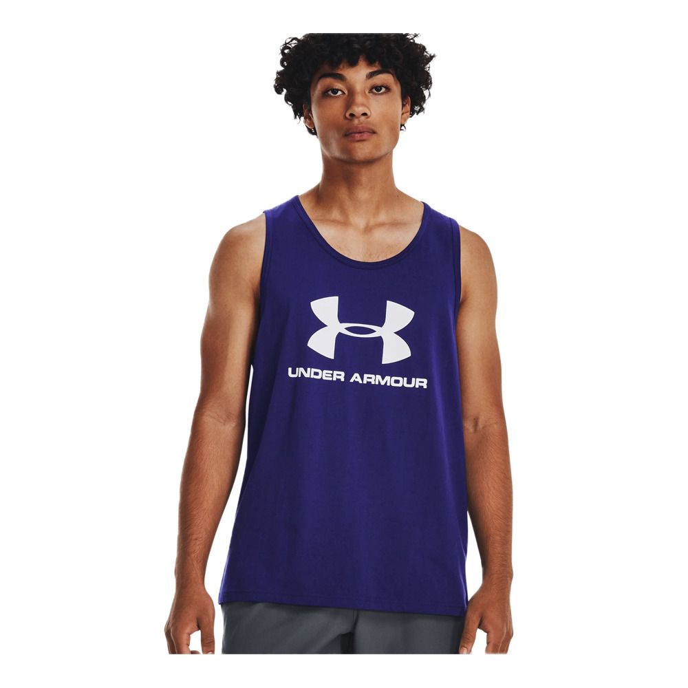 Under Armour UA SPORTSTYLE LOGO - Débardeur Homme sonar blue/white/white