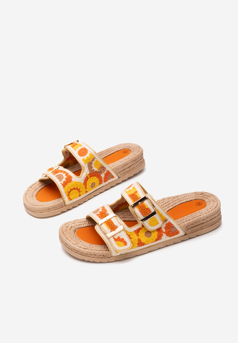 Mules plates femme orange Karlyna