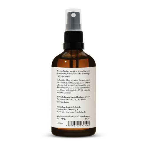 Sunday Natural Products  KOLLOIDALES SILBER 80% KOLLOIDAL 10 PPM SPRAY