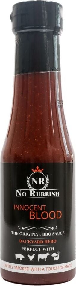 No Rubbish barbecuesaus Innocent Blood 350 ml