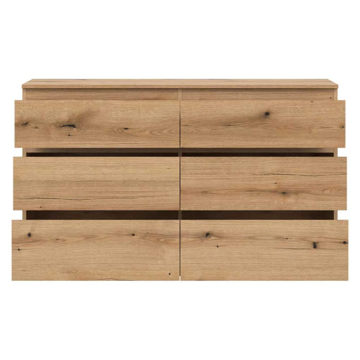 Dansmamaison Commode 6 Tiroirs QIZ Bois Clair