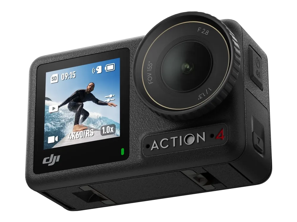 DJI Osmo Action 4 - Action-kamera - 4K / 120 fps - Wi-Fi, Bluetooth - undervands op til 18 m