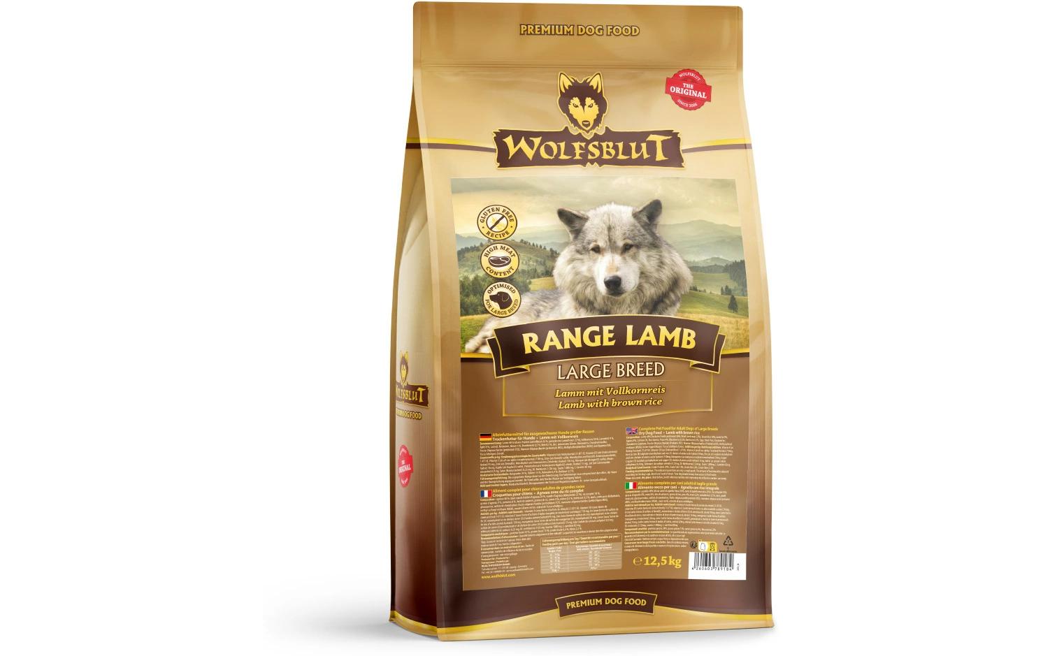 Trockenfutter Dog Large Breed Range Lamb Adult, 12.5 kgAlleinfuttermittel für ausgewachsene Hunde grosser Rassen