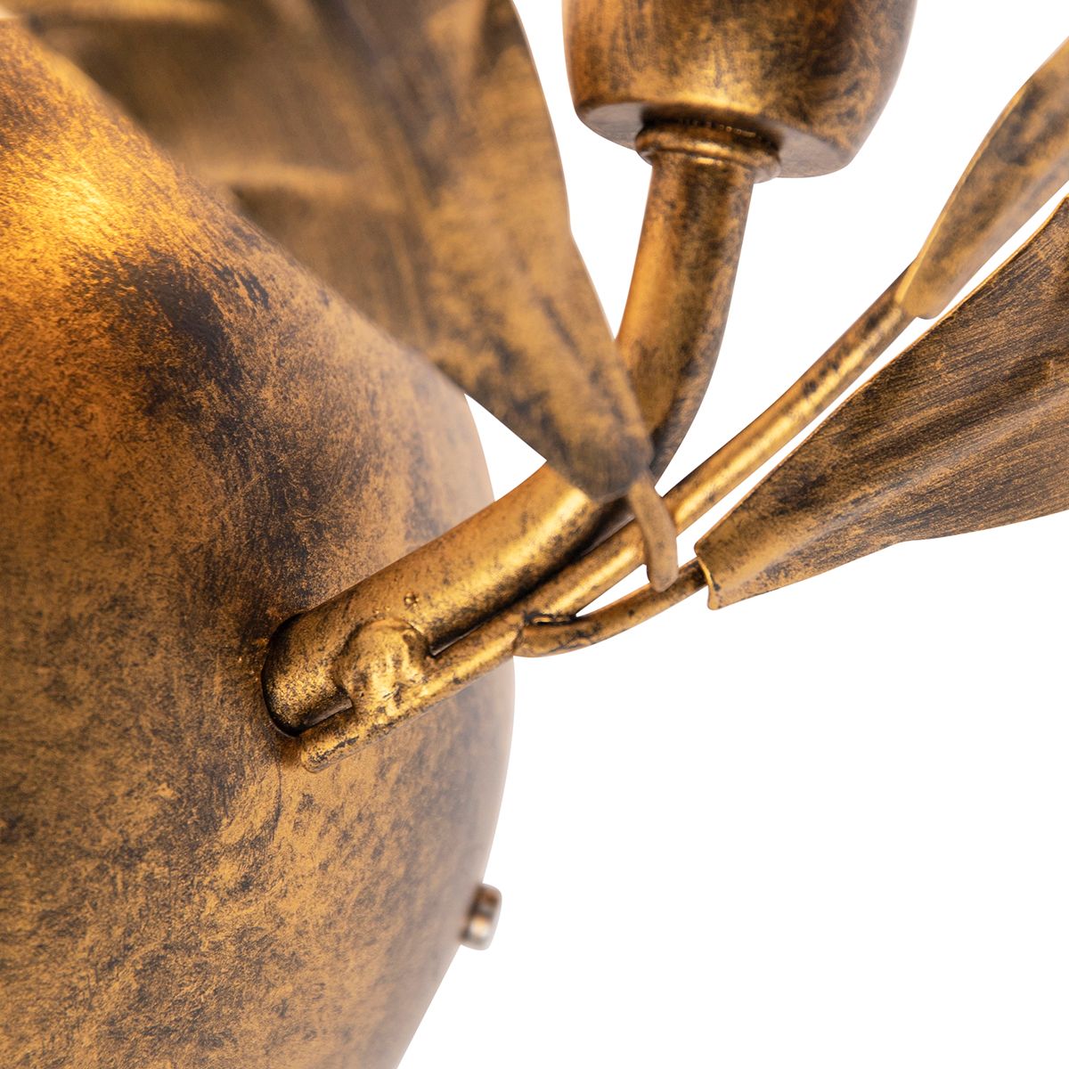 Art Deco wandlamp antiek goud - Linden
