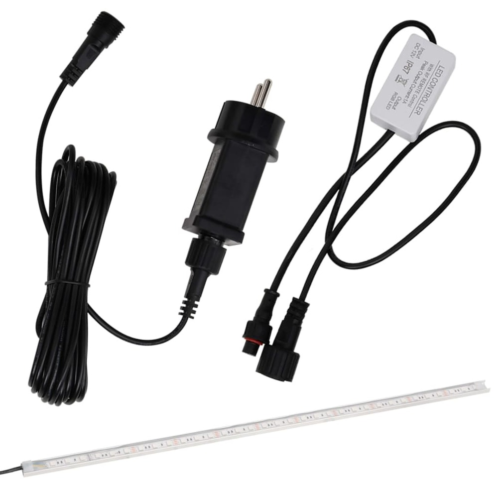Lame de cascade de piscine avec led acier inoxydable 110 cm