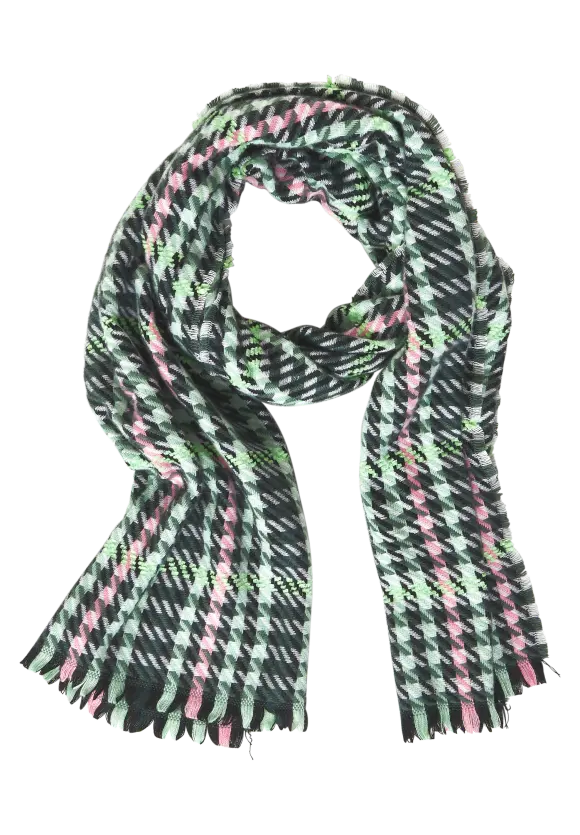 Schal mit Karo-Muster - verdant green