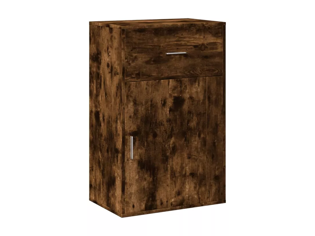 Armoire de rangement chêne fumé 56,5x39x90 cm bois d'ingénierie