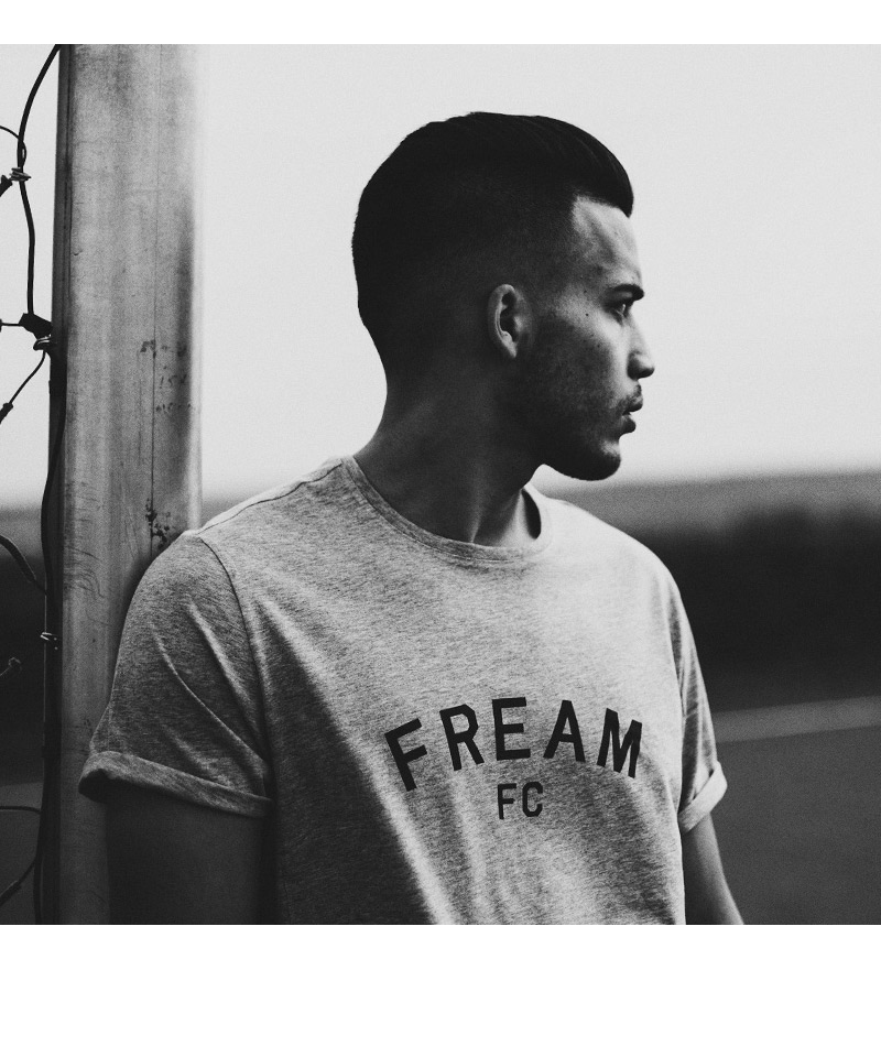 FREAM F.C. Basicline T-Shirt Crew 1 Grau