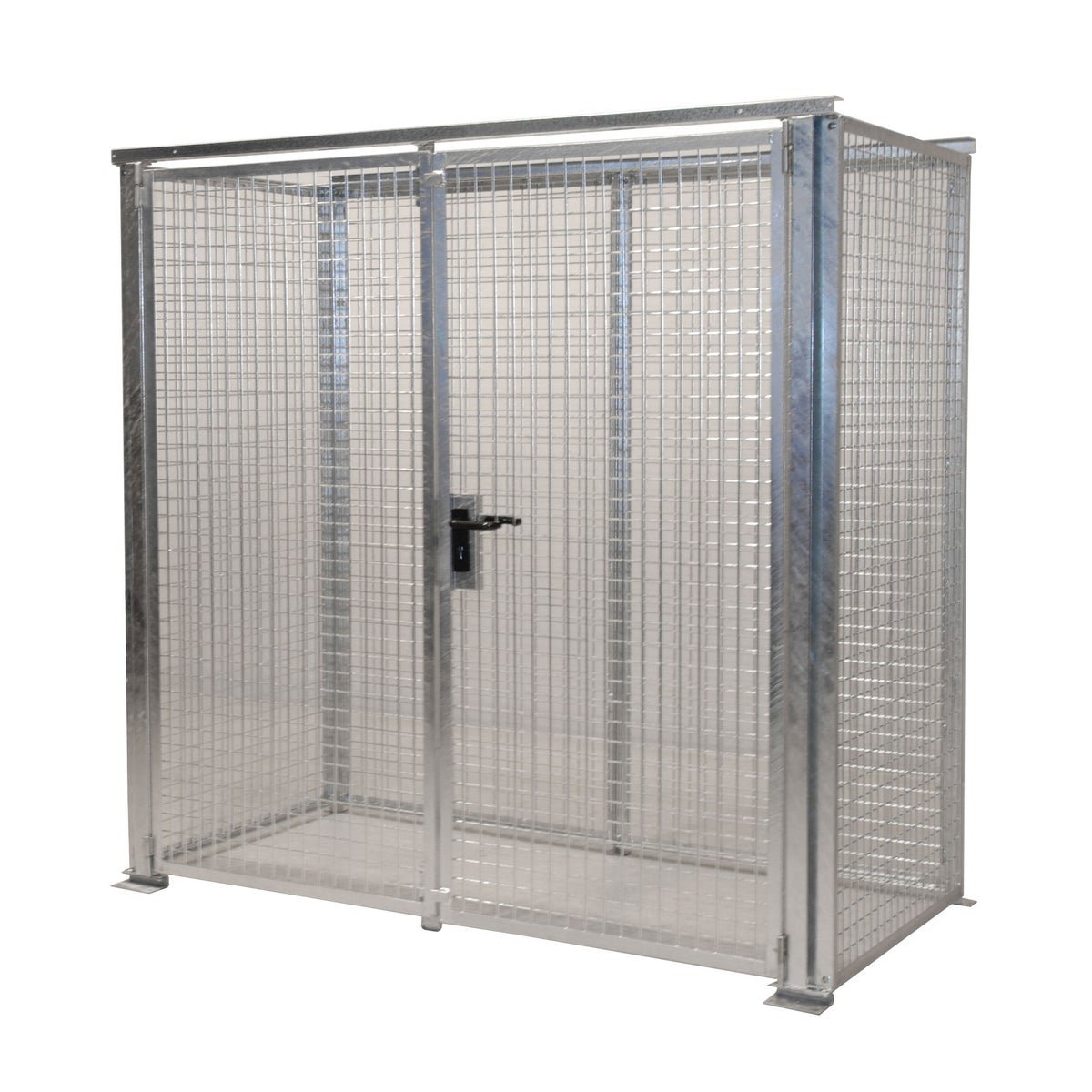 Bauer gasflessencontainer GFC-M1-DF, zonder dak, dubbele deur voor 32 gasflessen Ø 230 mm