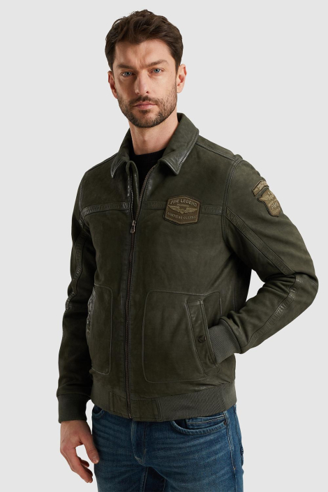 PME legend groene heren leren jas