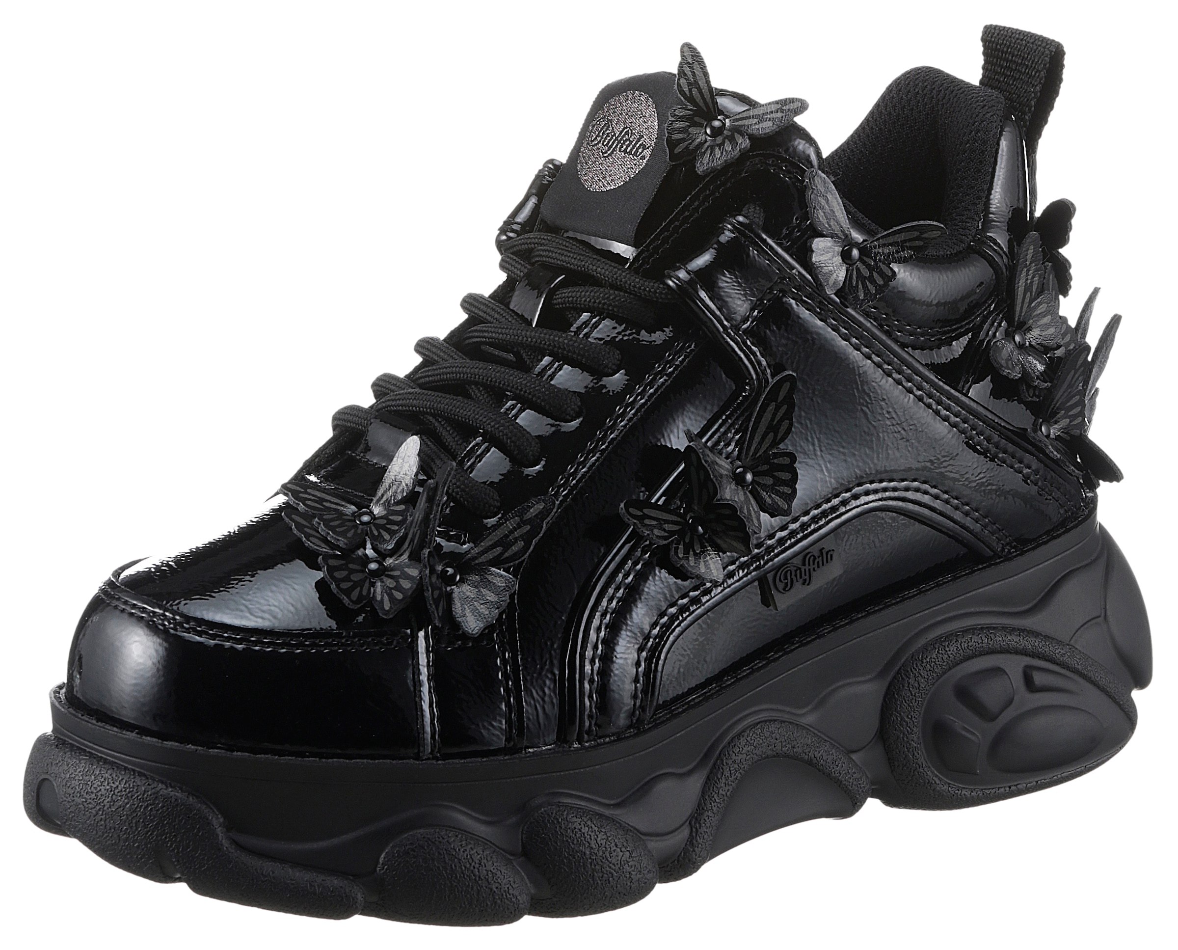 Buffalo Plateausneaker »CORIN BUTTERFLIES«  , Freizeitschuh, Halbschuh, Schnürschuh, Streetwear, vegan