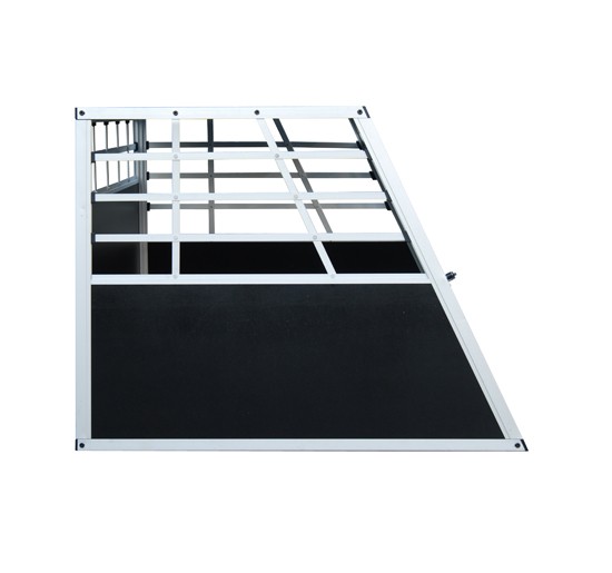 Hundebox Doppelbox Alu M schwarz