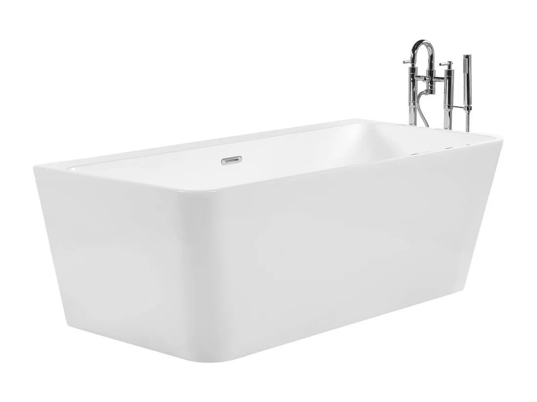 Baignoire semi-îlot blanche 170 x 80 cm HASSEL