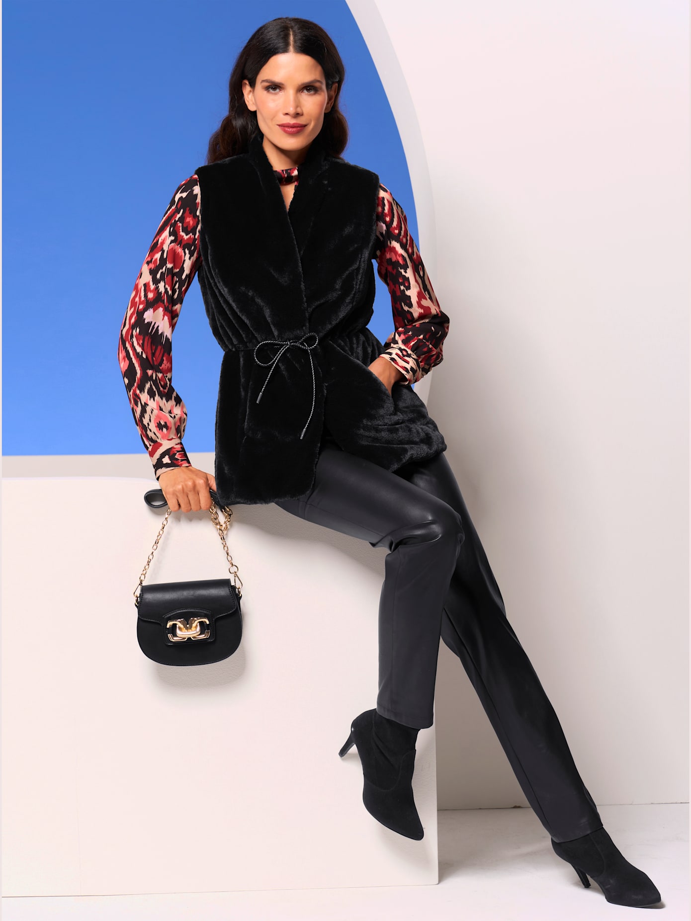 Gilet imitation fourrure ultra-doux et chaud