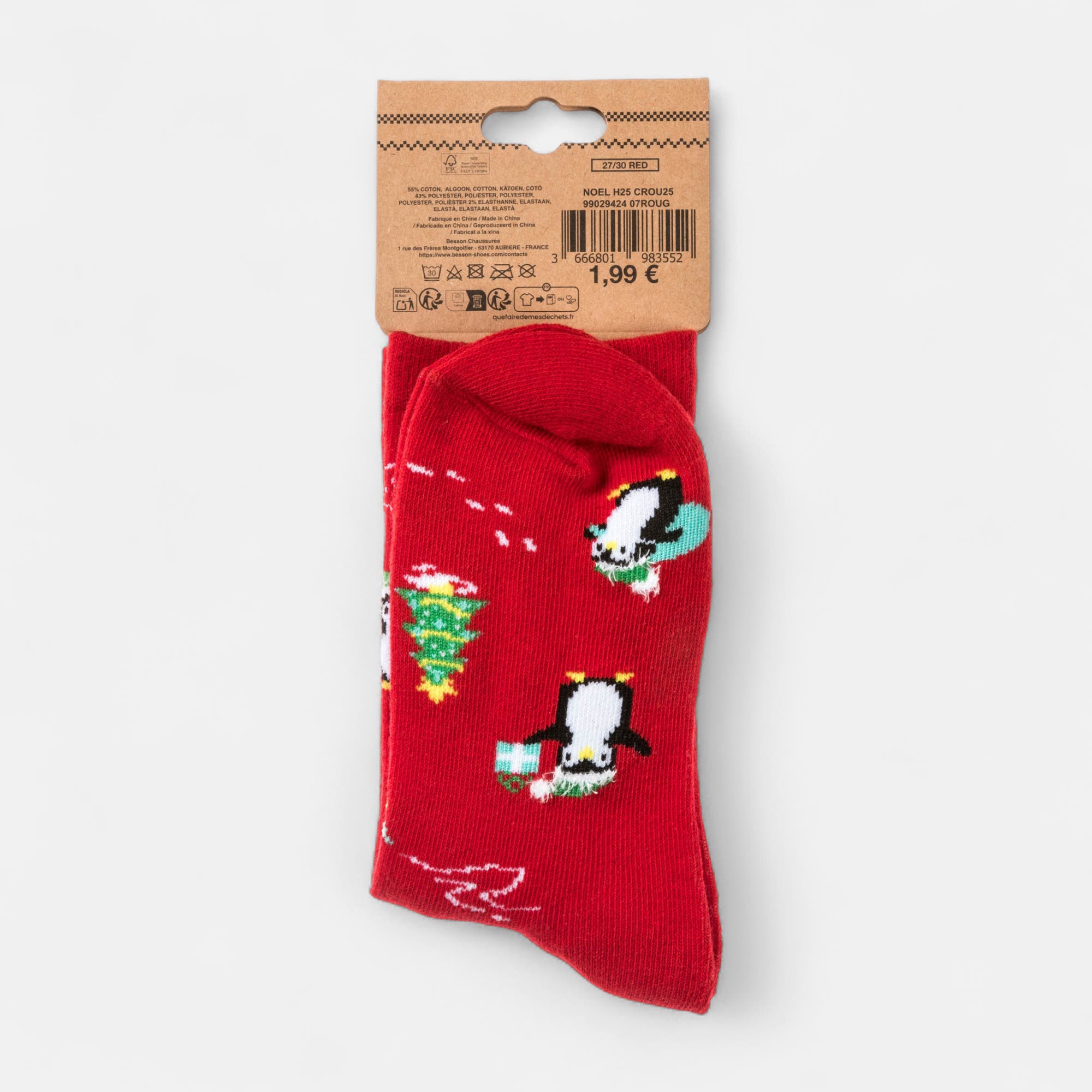 Chaussettes Enfant rouge