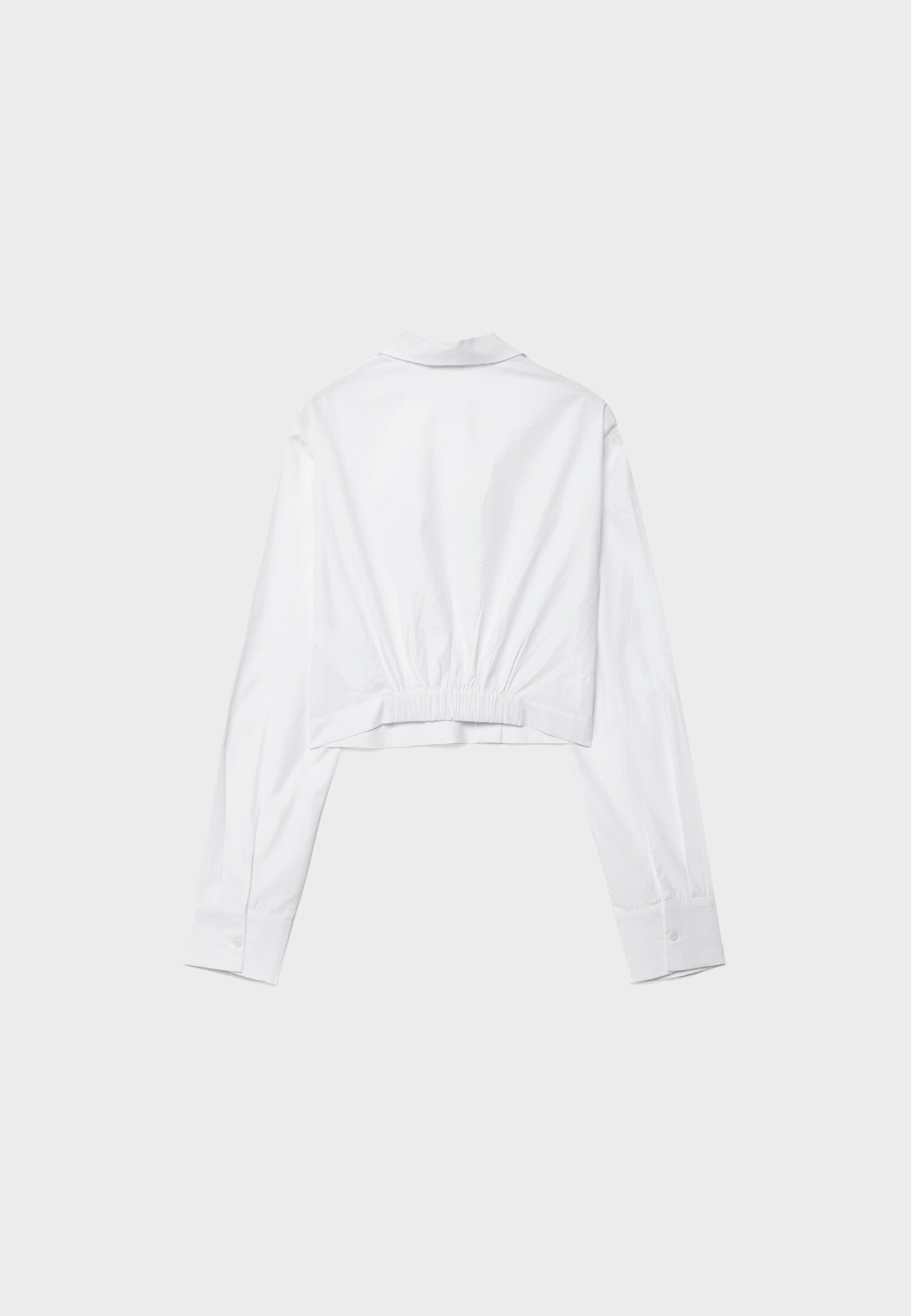 Camisa curta de popeline