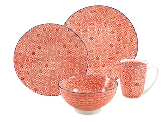 CreaTable Müslischale MEDITERRAN 4er Set 15 cm rot
