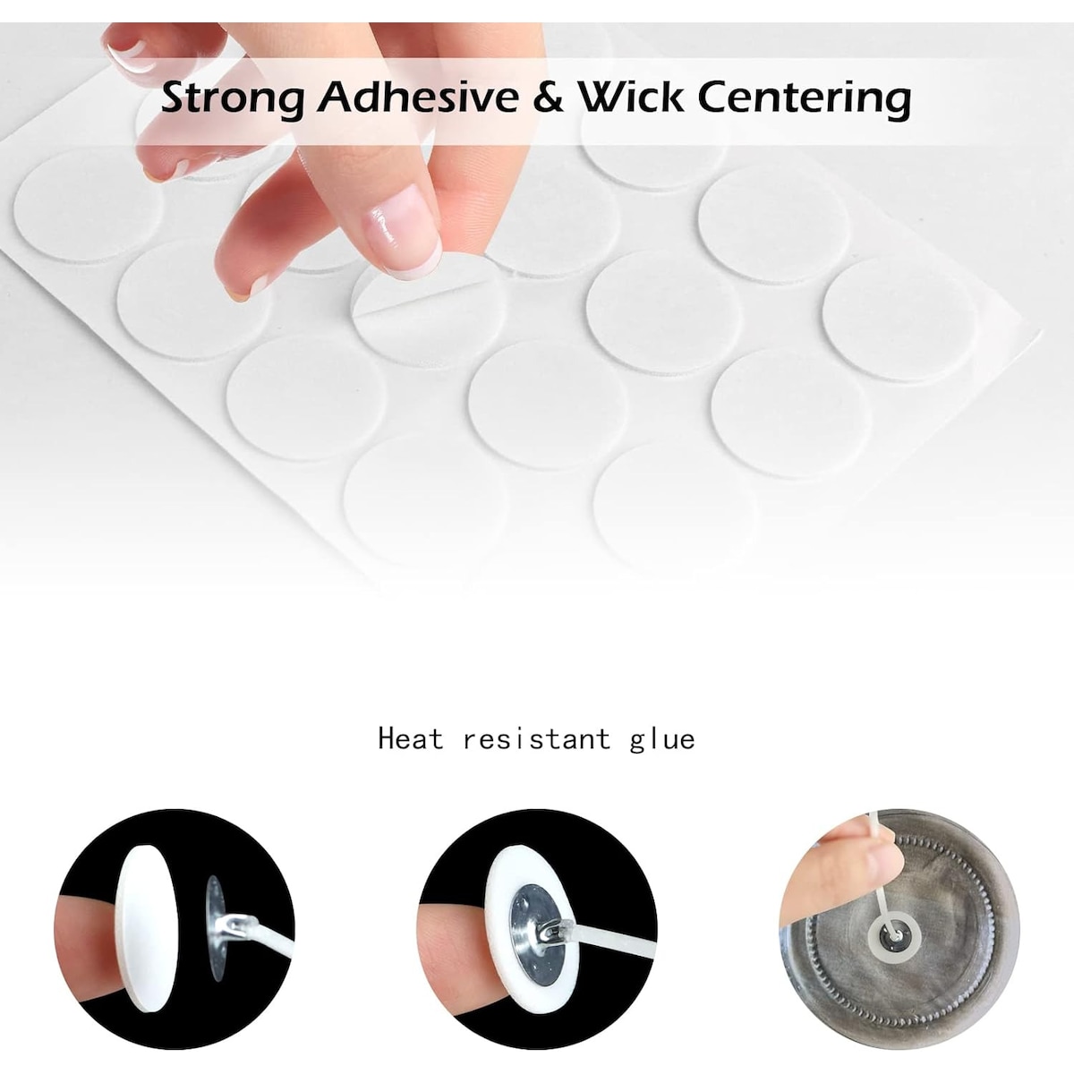 100-delers bomullslysveker med metallfliker Wicks-klistremerker for stearinlys DIY 20 cm