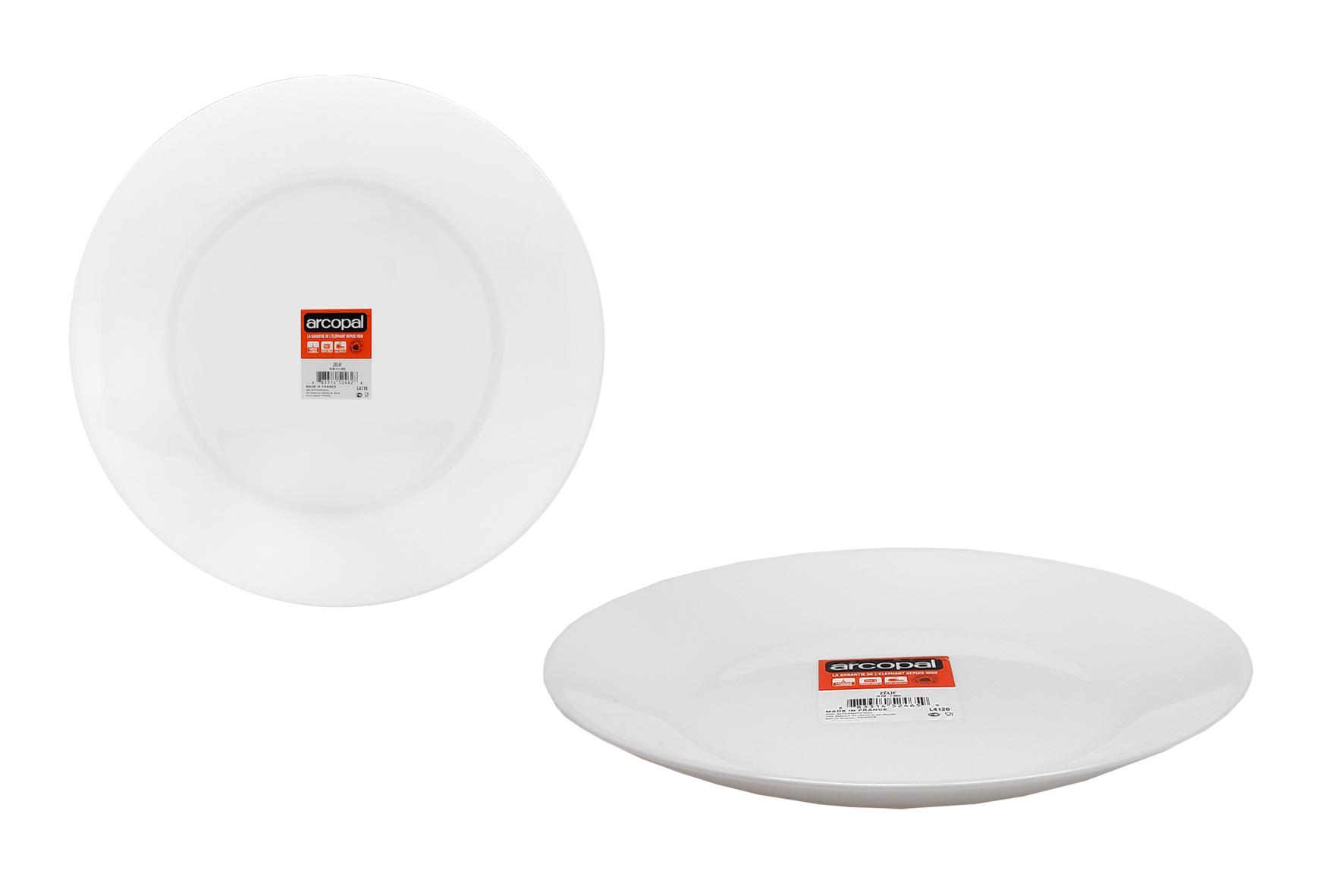 ASSIETTE PLATE OPALE EBRO 25CM