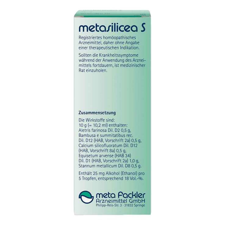Metasilicea S Tropfen zum Einnehmen, 100 ml