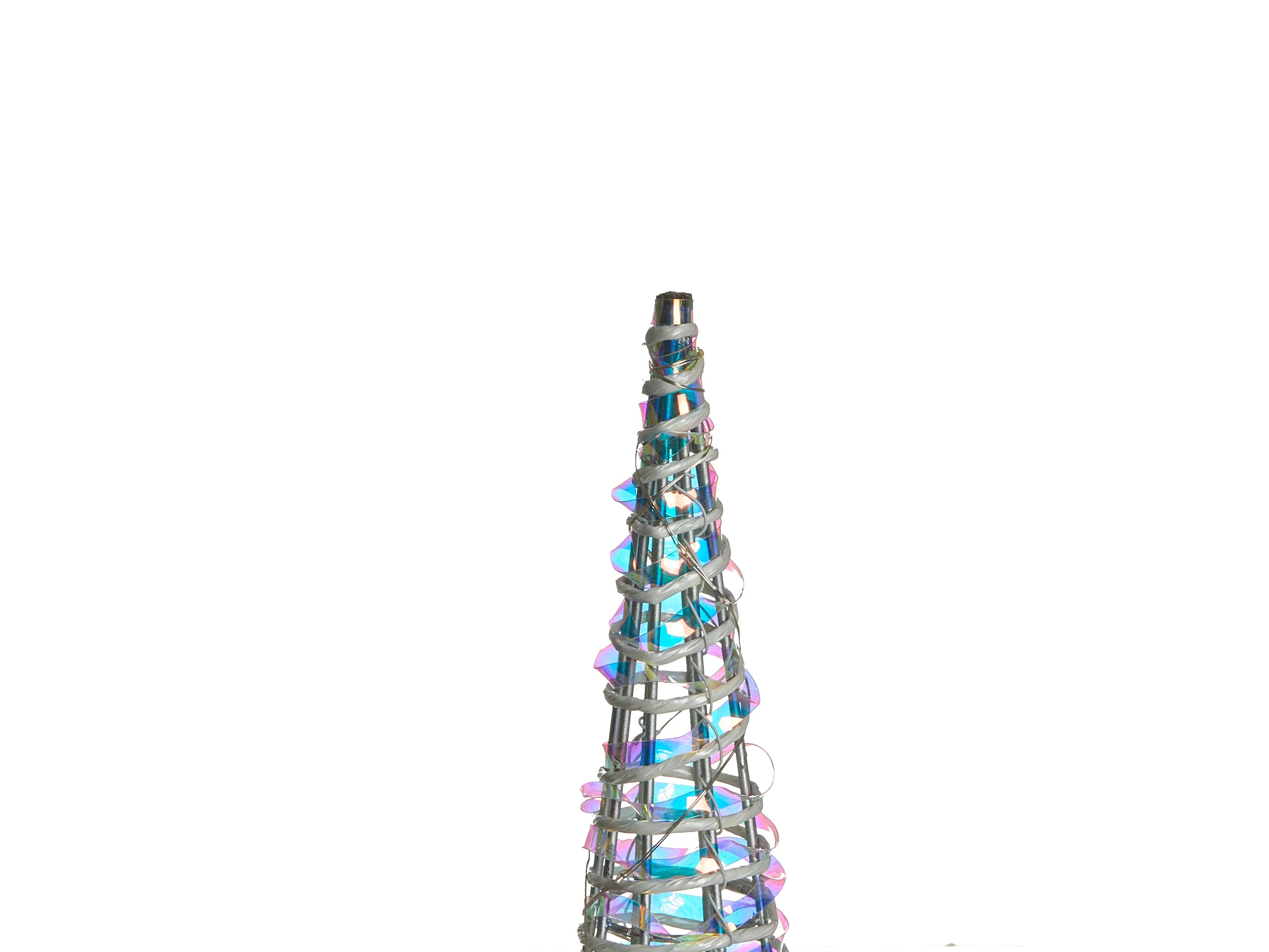 Set van 3 kerstdecoraties LED SONDER Kerstboom 40/60/80 cm Wit