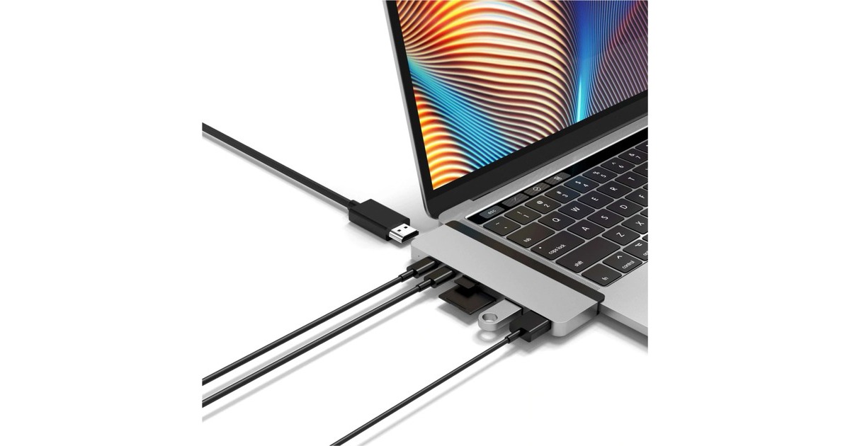 HyperHyperDrive DUO 7-in-2 USB-C Hub dockingstation  (Zilver)