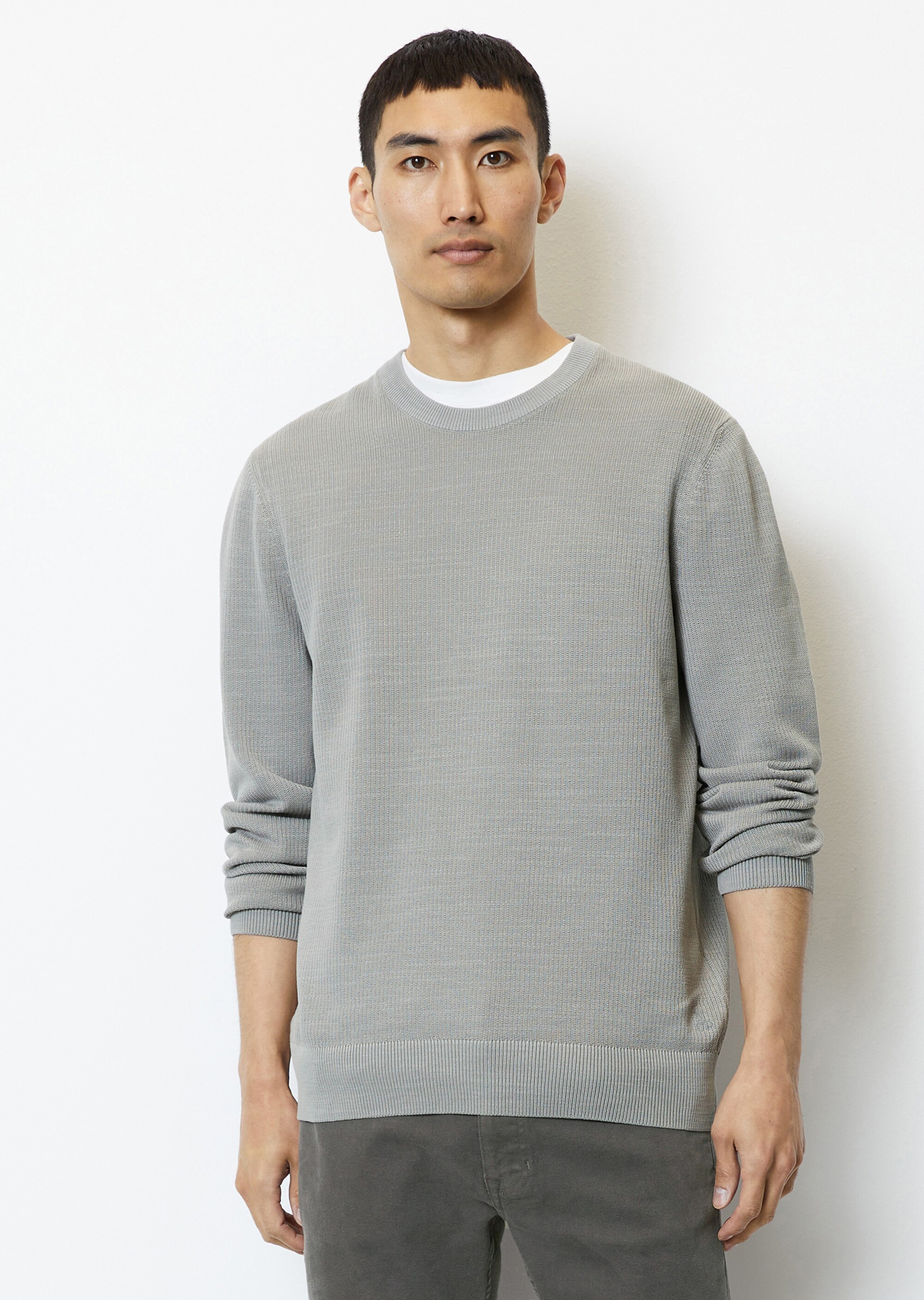 Pullover regular aus fein geripptem Organic Cotton