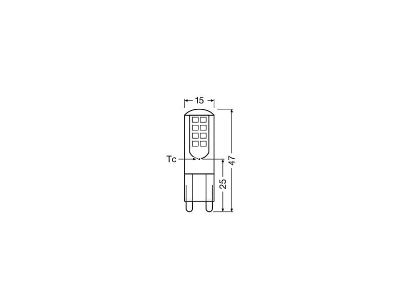 OSRAM Lampe Star Pin 30, 2.6W, G9 Warmweiss LED-Lampe mit Retrofit-Stecksockel G9