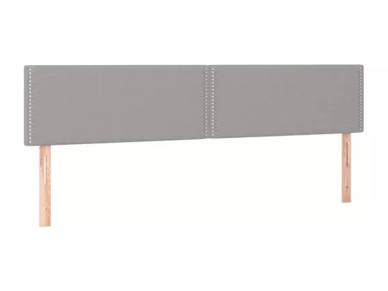 Sommier tapissier matelas et LED Gris clair 160x200 cm Tissu