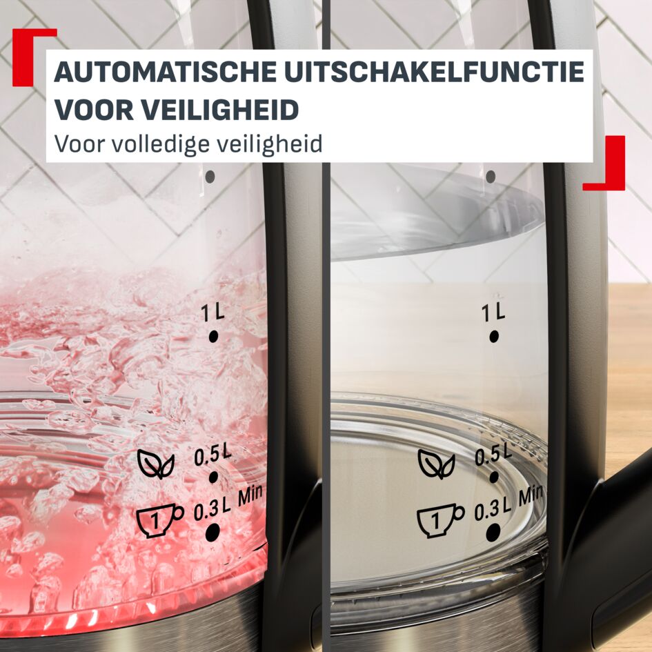 Element BJ760D 1,7 L waterkoker met temperatuurregeling