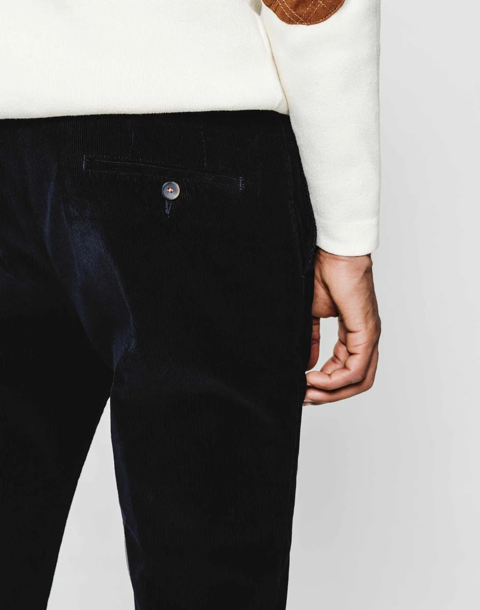 Chino velours marine