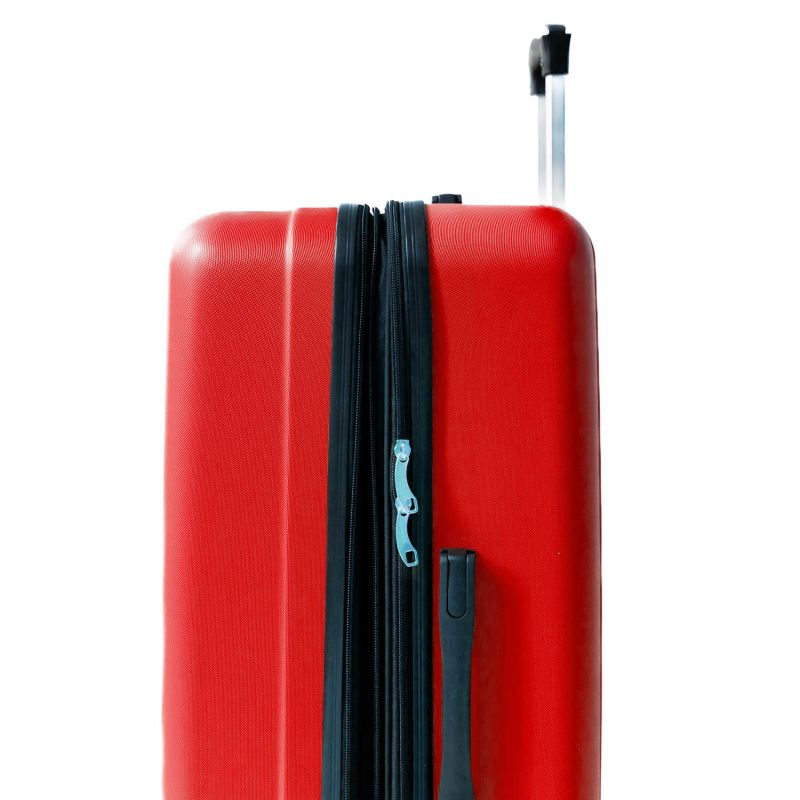 Lot de 3 valises rigides FG671 Extensibles 55, 65 et 75 cm Rouge
