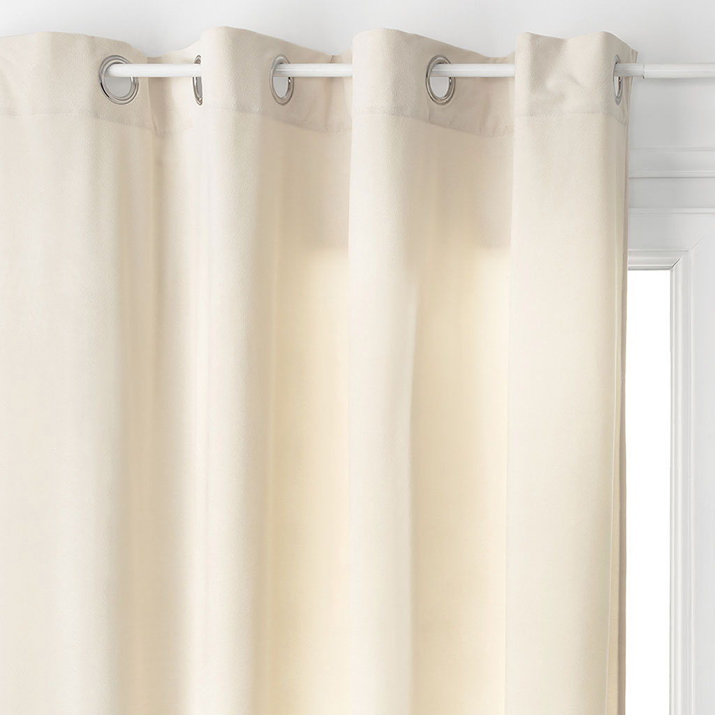 Rideau à œillets LILOU polyester ivoire 140x260cm