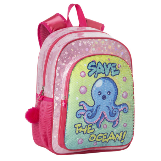Mochila Juvenil Pulpito Save The Ocean