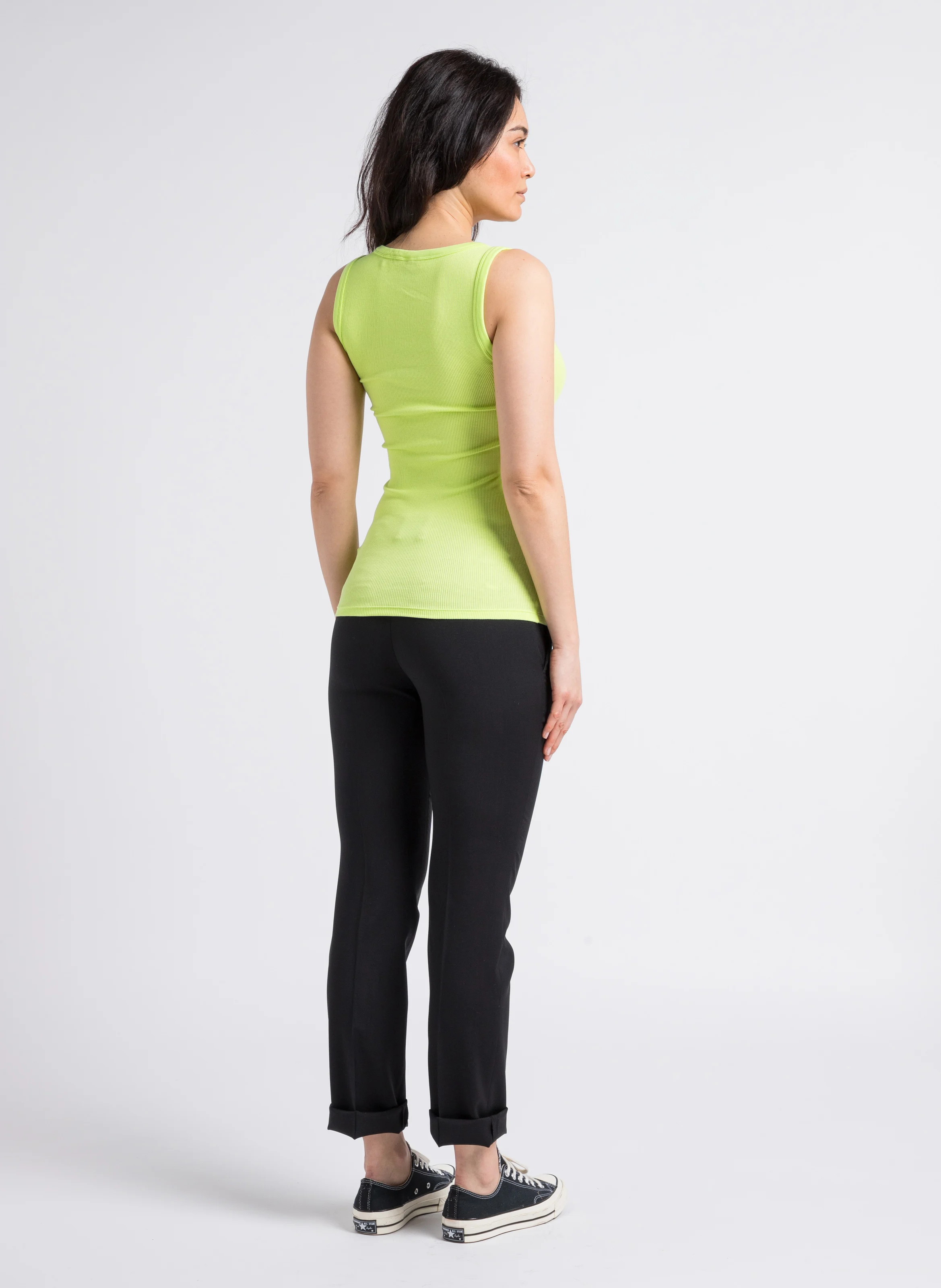 Pantalon droit en coton | Noir