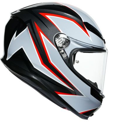 Casque AGV K-6 - FLASH MATT - Gris / Rouge