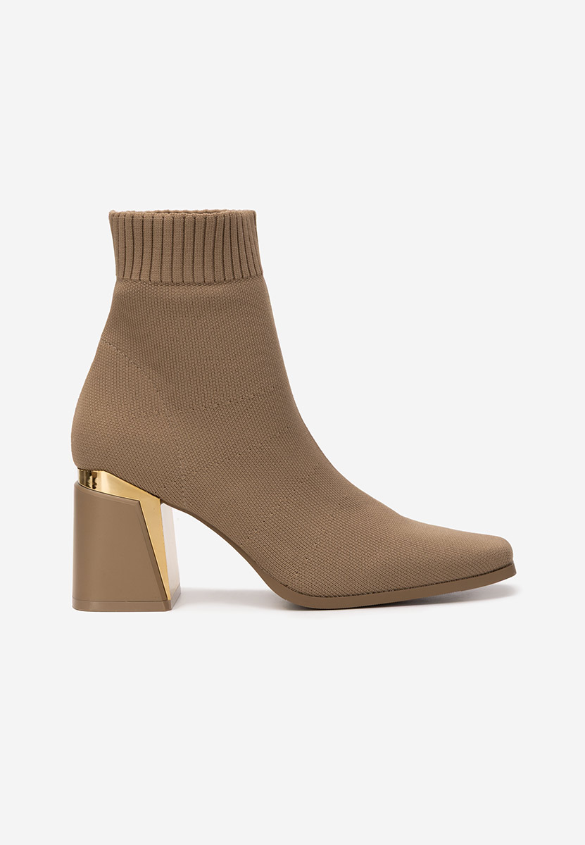 Bottines chaussettes kaki Mirelina